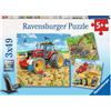 Ravensburger - Puzzle Bambini 5 Anni, 3 Puzzle di 49 pezzi, Puzzle per bambini 5 Anni, Mezzi di Lavoro