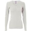 Living Crafts Maglietta donna a manica lunga in lana seta -col. ecrù