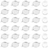 UNICRAFTALE 100set Cabochon In Acciaio Inossidabile Connettori Impostazioni Cabochon Pendenti Vassoi 12mm Orecchini Con Castone Piatti Tondi Piatti Con Doppio Anello per Creazione di Gioielli