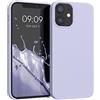 kwmobile Cover per Apple iPhone 12 mini Custodia - Back Case per Smartphone in Silicone TPU - Protezione Gommata - lavanda pastello