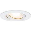 Paulmann 93661 Led Nova Faretto da Incasso Rotondo Faretto da Soffitto Bianco Orientabile Senza Lampadina Max Faretto da Incasso 35 W Gu10 O Gu53, In Alluminio, Opaco