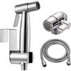 ABSOK Bidet Portatile Kit Acciaio Inossidabile WC Doccia con Deviatore 2 Vie, Tubo 1,5m e Supporto Doccetta