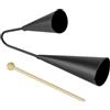 A-Star Campane Two Tone Double Metal Samba Agogo con battente in legno