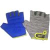 GYM POWER GUANTI TRAINING GOLD'S GYM GREY-BLU con palmo in pelle sintetica scamosciata - Taglia Unica