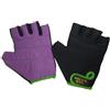 GYM POWER GUANTI TRAINING GOLD'S GYM BLACK-PURPLE in lycra con palmo in pelle sintetica scamosciata - Taglia Unica