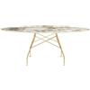 KARTELL tavolo ovale GLOSSY MARBLE 192 x 118 cm - 4579-MS