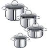Rohe Germany 253101-04 - Batteria di pentole 4 Pezzi Ravenna