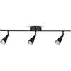 V-TAC VT-813 Lampada led 13.5W ruotabile da parete nero tripla testa luce bianco caldo 3000K - SKU 8271