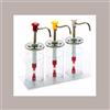 LUCGEL SRL Distributore Dosatore Salse e Creme 3 Dispenser 1650 ml in Plexiglass, Acciaio e Finiture Bianche
