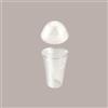 100 Pz Bicchiere Plastica PET 500cc (0,4 L alla Tacca) + Coperchio Cupola  con Foro Bubble Tea