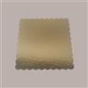 LUCGEL Sottotorta Vassoio Cartone Quadrato Bordo Smerlato Ala Oro Nero Usa e Getta 30x30 cm 10 Kg 44 pezzi