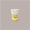 LUCGEL SRL Bicchiere Bibite Fredde in Cartone ideale per Yogurt Gelato Granita grafica Emoticon Emoji B/25 100 pezzi