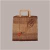 IMBALLAGGI ALIMENTARI 50 Pz Borsa Carta Base Larga Avana Eco Asporto JUTA 32+20x30