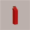 LUCGEL 20 Pz Scatola Astuccio Porta 1 Bottiglia 750 ml Olio Vino in Cartoncino Ondulato Rosso 90x90H345mm