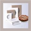 LUCGEL SRL 5 Pz Scatola Porta Crostata 25x25H4cm in Cartoncino Avana con Finestra Ecolife