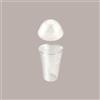 ILIP 100 Pz Bicchiere Plastica PET Monouso 250cc (0,2 L alla Tacca) + Coperchio Cupola senza Foro