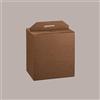 LUCGEL 10 Pz Scatola per Confezione Regalo Natale Porta Panettone Bottiglia Valigetta Piccola Cartoncino Marrone grafica effetto pelle 280x200H350mm