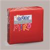 ASTOR 80 Pz Tovagliolo Carta 2 Veli Rosso Effetto Tessuto Mirò Astor 38x38cm