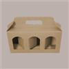 LUCGEL Scatola Astuccio Porta 3 Vasetti Salse Creme in Cartoncino Avana 190x60H120mm 10 Pezzi