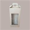 LUCGEL 10 Pz Scatola per Confezione Regalo Valigetta Natale in Cartoncino Avana Liscio con Finestra PVC 130x70H280mm
