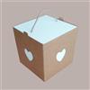 LUCGEL 5 Pz Scatola per Confezione Regalo Porta Panettone Alto in Cartoncino Avana grafica Cuore 210x210H210mm