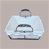 LUCGEL Cesto per Confezioni Regalo Natalizie in Ferro con Fodera Cotone Rettangolare Medio 350x250H80mm