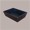 LUCGEL 10 Pz Cesto per Confezioni Natalizie Vassoio Conico in Cartoncino Nero grafica effetto pelle rettangolare mini 230x170H80mm