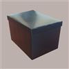 SCOTTON 2 Pz Scatola Baule+Coperchio Carta Pelle Nero 400x285H240 mm