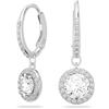 Swarovski Orecchini pendenti Angelic, Taglio Round, Bianchi, Placcato rodio