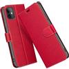 ELESNOW Cover per iPhone 11, Flip Custodia in Pelle PU Premium per Apple iPhone 11 (Rosso)