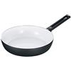 Berndes Alu Induction Smart Schmorpfanne 24 cm Padella Fonda, 2.1 Litri, Alluminio Forgiato, Schwarz/Weiß