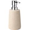 TATAY 6360200 Saigon Dosatore Sapone Liquido in Poliresina Beige, 7.7x7.7x16.6 cm