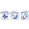 VERVACO Kit Punto Croce Contato Set di 3 Farfalle Blu Sacchetti Bomboniere da Ricamare Punto Croce ca. 8 x 12 cm Set Fai da Te Creativo Adulti Ricamo Casa Decorazioni per Lavoretti Creativi