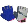 GYM POWER GUANTI ALLENAMENTO PALESTRA GOLD'S GYM in lycra con palmo in pelle sintetica scamosciata blu - Taglia Unica