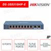Hikvision DS-3E0310HP-E - Switch Hikvision 10 Porte ~ 1 Porta HI-PoE ~ 7 Porte PoE ~ 2 Porte RJ45 10/100/1000Mbps Switch rete