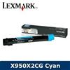 Lexmark Toner ORIGINALE LEXMARK X950 X950X2CG CIANO 24K