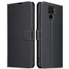 ELESNOW Cover per Xiaomi Redmi Note 9, Flip Wallet Case Custodia in Pelle PU Premium, Slot per Schede, con Magnetica a Scatto per Xiaomi Redmi Note 9 (Nero)
