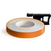 4R Quattroerre.it - 10284 - Wheel Stripes Rifrangente, Arancione, 7 mm x 6 mt, con Applicatore