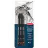 Derwent Set di 4 matite grafiche morbide 6B‑HB, grafite di qualità professionale per artisti principianti e professionisti, adatte a schizzi, disegni, ombreggiature, bozzetti e illustrazioni