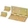 KOTARBAU® 10 cerniere per porta, 100 mm x 100 mm, zincate gialle, bordi smussati, per mobili e casse, per armadietti