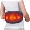 Comfier Fascia Lombare Riscaldamento, Cintura Riscaldante con Massaggio a Vibrazione, Cuscino Termico con 30 Minuti Timer Off, Fascia Supporto per Lombare (Nero)