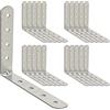 OMIDEAS 20 x Staffe Angolari (100 x 100 x 16) Squadrette Angolari Metallo 90 Gradi Supporti Angolo Retto Staffe in Acciaio Mensola di Legno Tavolo Sedia