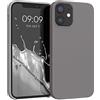 kwmobile Cover per Apple iPhone 12 mini Custodia - Back Case per Smartphone in Silicone TPU - Protezione Gommata - stone dust