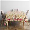Italian Bed Linen MB HOME ITALY Tovaglia in Panama 100% Cotone, Melograno, 150x240 cm