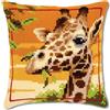 VERVACO Kit Cuscino Punto Croce Giraffa Set Ricamo Principianti Cuscini Gobelin Decorativi ca. 40 x 40 cm Accessori per Lavoretti Creativi DIY Casa Decor Hobby Adulti Cross Stitch