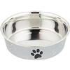 Trixie - Ciotola in acciaio con rivestimento in plastica per cani, Colori Assortiti, 0.75 l, ø17 cm, 1 pezzo