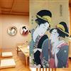 LIGICKY Noren - Tenda da porta in stile giapponese, stile giapponese, Ukiyoe Geisha per ragazze, stile lungo, per porta, decorazione per casa, sushi, cucina, 85 x 150 cm