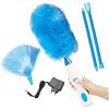 Spin Duster TX 360 ° Rotante Spazzola elettrica per la Pulizia,Duster Penna della Spazzola L'Elettrica Duster spolverino Elettrico Multifunzione (Ricarica Soldi,Blu)