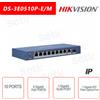 Hikvision DS-3E0510P-E/M - Switch Hikvision 10 Porte ~ 8 Porte Gigabit PoE ~ 1 Porta RJ45 Gigabit ~ 1 Porta SFP Fibra Ottica Switch rete