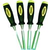 Kippen 1223 - Set di 4 Pezzi di Scalpelli per la Lavorazione del Legno. Con Impugnatura in bicomponente Giallo/Nero.